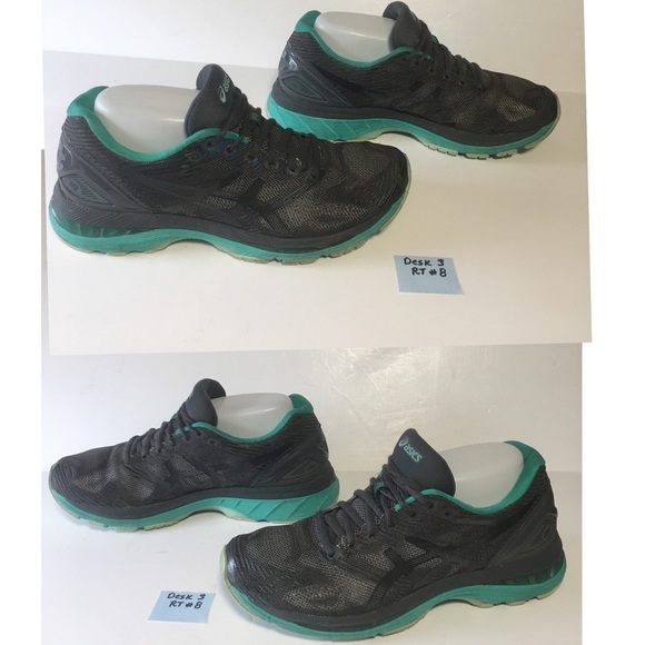 Asics Nimbus lite Colors Womans shoe Sneaker gray black teal reflective Sz 9 - Picture 6 of 14